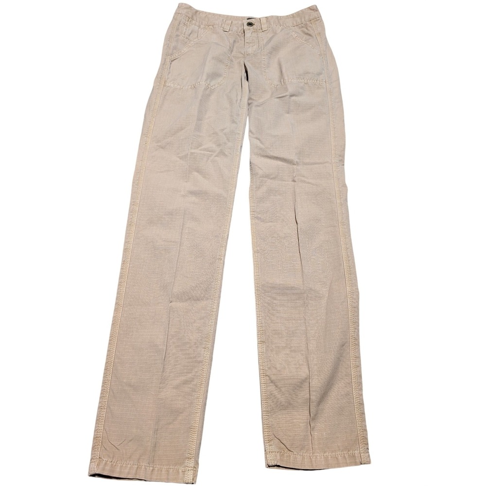 J.Crew Pants Women 00 Tan City Fit Khaki Straight Leg Cotton Utility 28x30